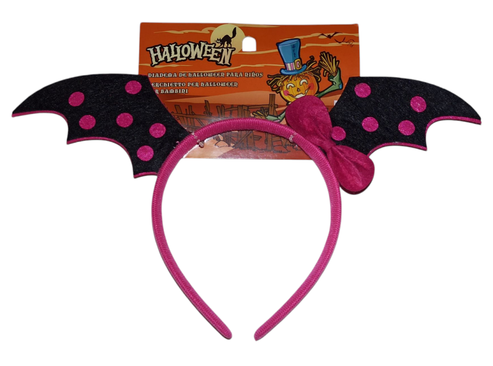 Обруч з крилами кажана на Хелловін 15 на 28 см Німеччина рожевий Київ - фото 3