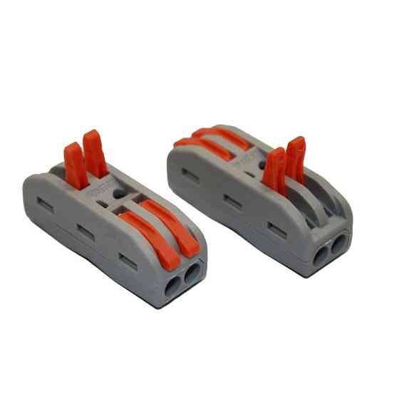 Конектор двосторонній на 2  контакти 600В,  32A, сірий Дніпро