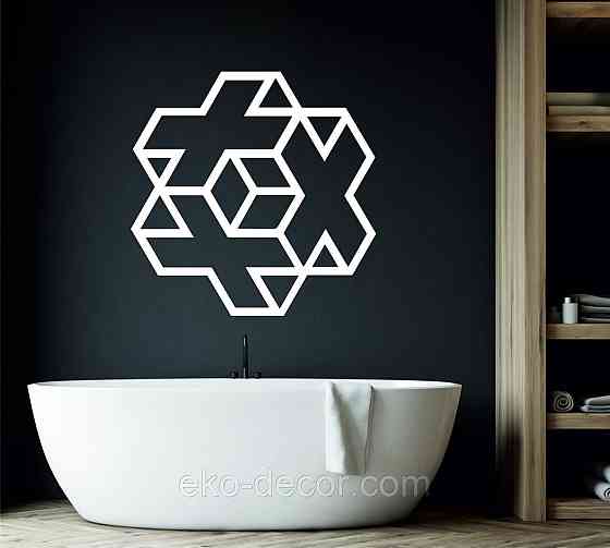 Декоративное настенное Панно «Плюсы» Декор на стену 50*50 см, Белый Киев