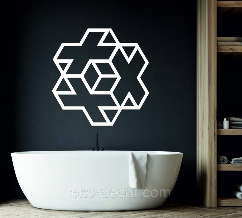 Декоративное настенное Панно «Плюсы» Декор на стену 50*50 см, Белый Киев - изображение 5