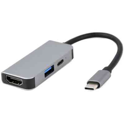 Концентратор Cablexpert USB-C 3-in-1 (USB/HDMI/PD) (A-CM-COMBO3-02) Винница