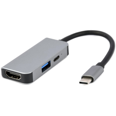 Концентратор Cablexpert USB-C 3-in-1 (USB/HDMI/PD) (A-CM-COMBO3-02) Винница - изображение 1