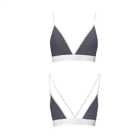 Спортивний топ з подвійними бретелями Passion PS007 TOP XL, dark grey Львів