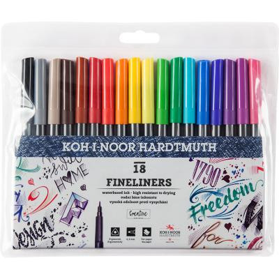 Лайнер Koh-i-Noor набір Асорті 0.3 мм пластик 18 шт (777018) Вінниця - фото 1