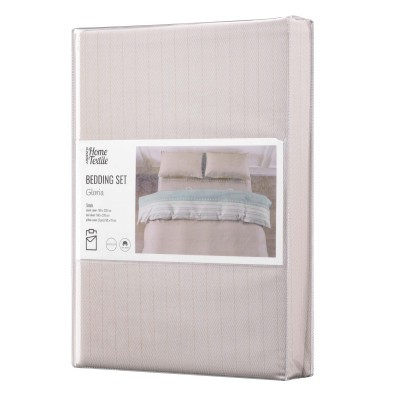 Постельное белье Ardesto Gloria сатин полоски, коричневый евро 200х220 (ART2022RB) Винница - изображение 1