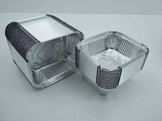 Контейнер из пищевой алюминиевой фольги прямоугольный 430мл SP24L 100шт в упаковки (1 пачка) Харьков