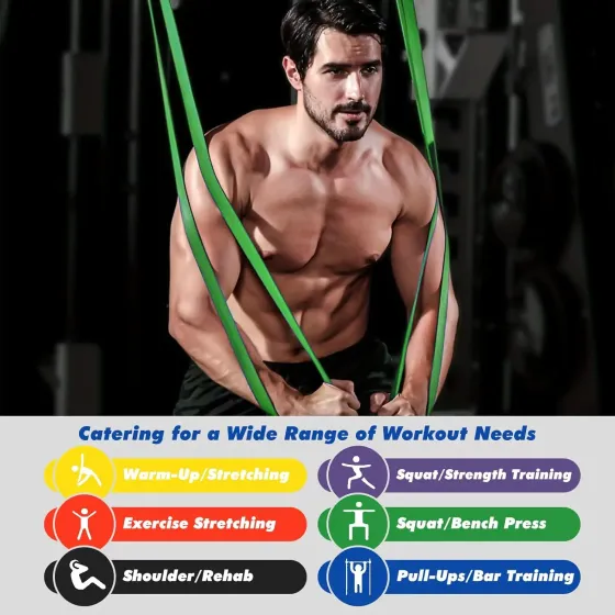 Набор резинок для подтягиваний 5шт, резиновые петли-эспандеры для фитнеса Коломыя