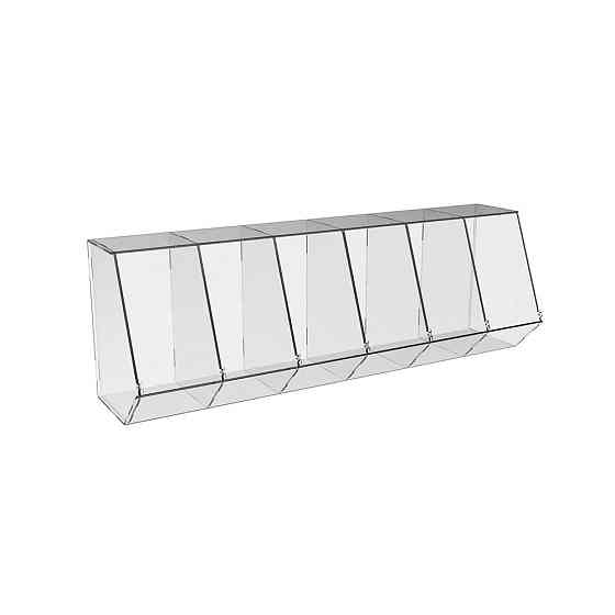 Диспенсер EKOSTAR 600х150х200мм для мармеладів, снеків, горіхів 6 комірок Київ