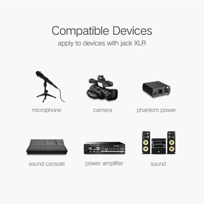 Кабель мультимедійний XLR M to XLR F 3.0m AV130 black Ugreen (20711) Вінниця - фото 6