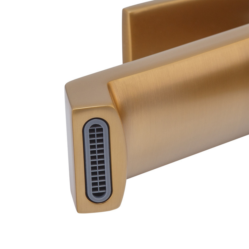 Смеситель для умывальника Haiba GAUDI 001 (HIGH) в цвете Brushed Gold (HB9597) Харьков - изображение 5