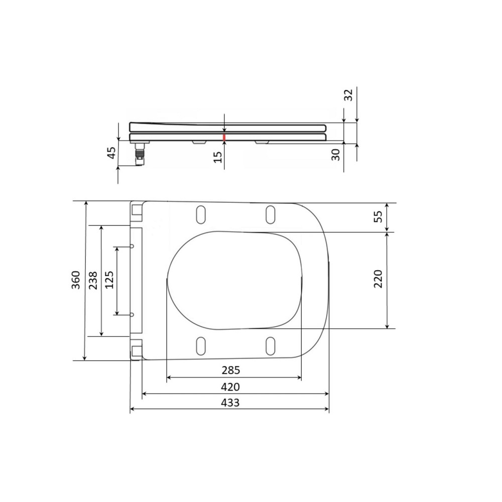 Сидіння для унітаза Qtap (Crow 520,640) з мікроліфтом Slim QT0599SC2170W Київ - фото 8