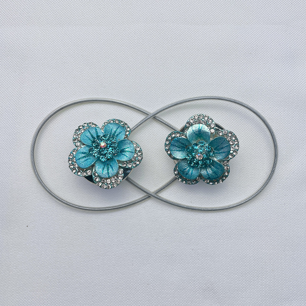 Магніти для штор та гардин "Flowers" набір 2 шт Блакитний (81-186) Київ - фото 5