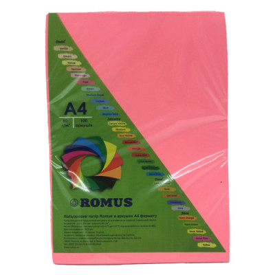 Папір Romus A4 80 г/м2 100sh Neon pink (R50720) Вінниця - фото 1