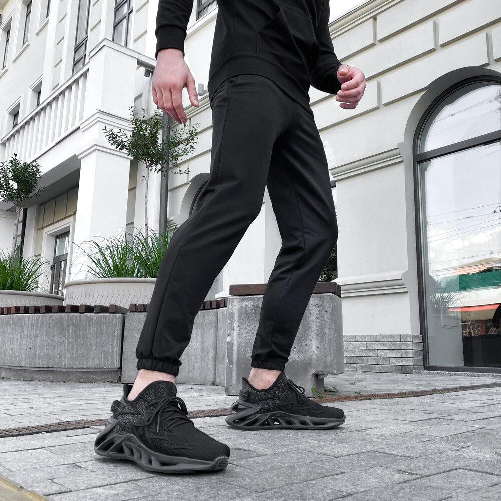 Мужские штаны джоггеры с карманами чёрные Pobedov 95 Киев - изображение 2