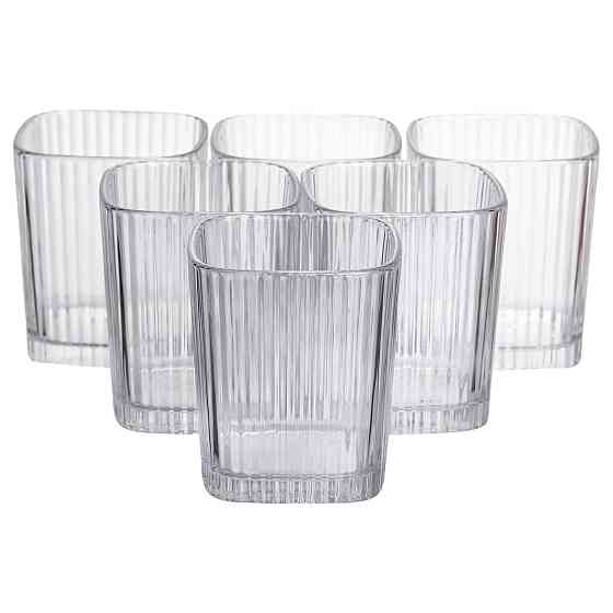 Набір прозорих склянок для напоїв 6 шт, 250 мл Київ