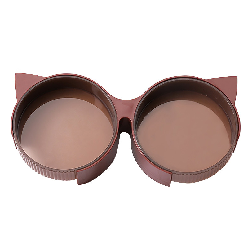 Миска Taotaopets 198807 для котов двойная с ушками Burgundy Киев - изображение 1