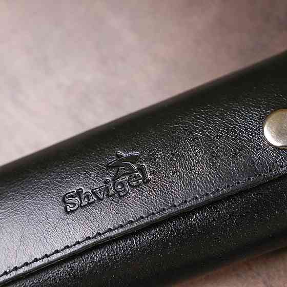 Стильная кожаная ключница Shvigel 16529 Черный Киев