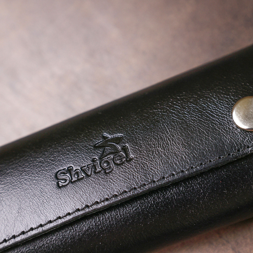 Стильная кожаная ключница Shvigel 16529 Черный Киев - изображение 3