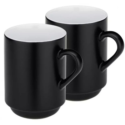 Набор чашек Kela Mattia 300 мл 2 шт Black (12756) Винница - изображение 1