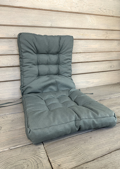 Подушка для стільців (50x120х8 см) подвійна Decorator Sawana колір сіро-блакитний 84-165 Київ - фото 2