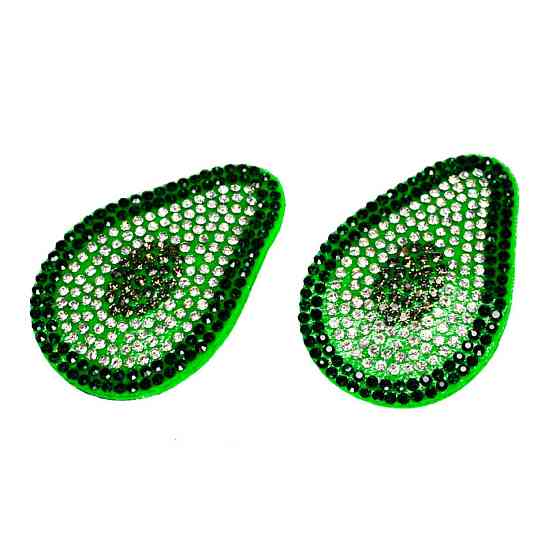 Зажим для волос Авокадо в камнях 1200-203-2, 5,5 см Винница