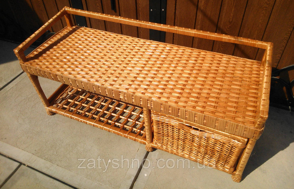 Плетеная лавка диван с ящиком для обуви Киев - изображение 3