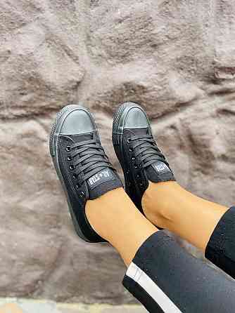 Кеды женские B1714-3 черные тканевые демисезонные размер 35 (2435) Коломия