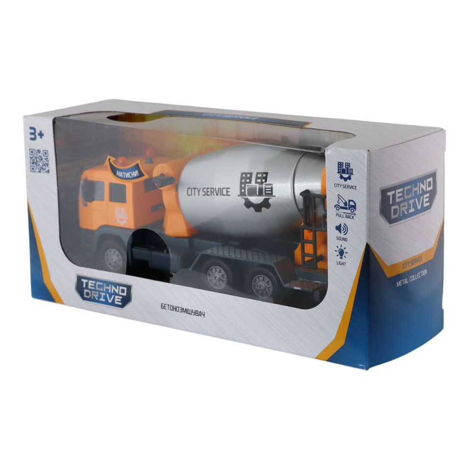 Дитяча ігрова модель Бетонозмішувач TechnoDrive 510777.270 звук і світло Вінниця - фото 10