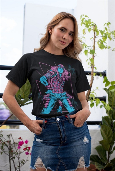 Футболка для хлопчика з аніме принтом Гйро Зеппелі Джоджо С оверсайз (зріст від 165 до 180) Чорний AnimeJ0285m Дніпро - фото 2