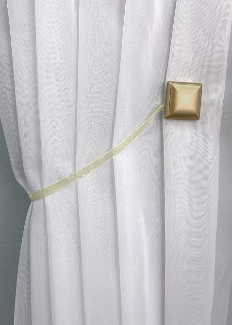 Магниты для штор и гардин Квадрат двусторонние набор 2 шт Золотистый (81-140) Киев - изображение 3