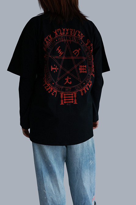 Футболка чоловіча з принтом аніме Аніме Хеллсінг Ултімате Алукард оверсайз (S/M/L) Черний Дніпро - фото 12