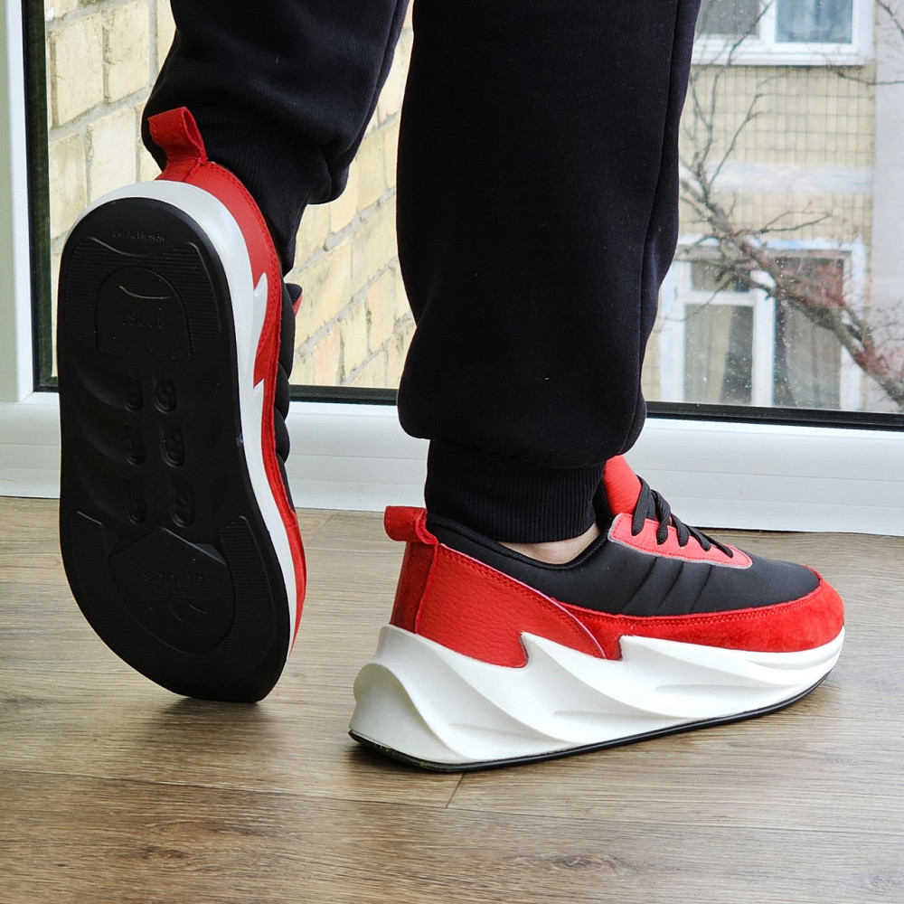 Кросівки Adidas $harks Червоні Чоловічі Адідас Чорні Акули (розміри: 41,42,43,44) Відео Огляд Дніпро - фото 4