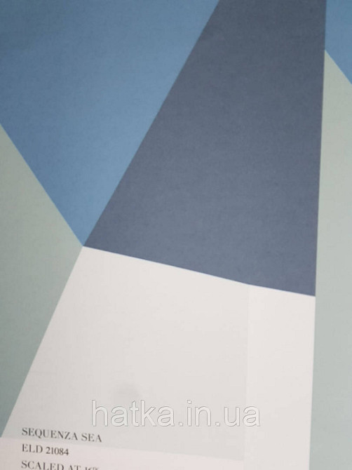 Обои флизелиновые Decoprint Elisir SEA ELD 21084 крупные геометрические фигуры 3д панно мурал 300х180 см. Киев - изображение 1