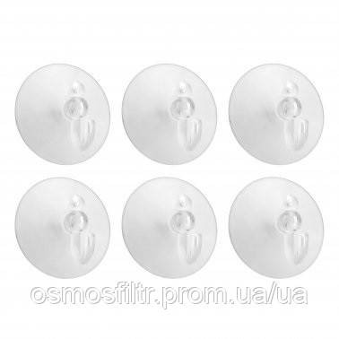 Гачки поворотні на присосці прозорі O 5,5 см 6 шт Київ - фото 1