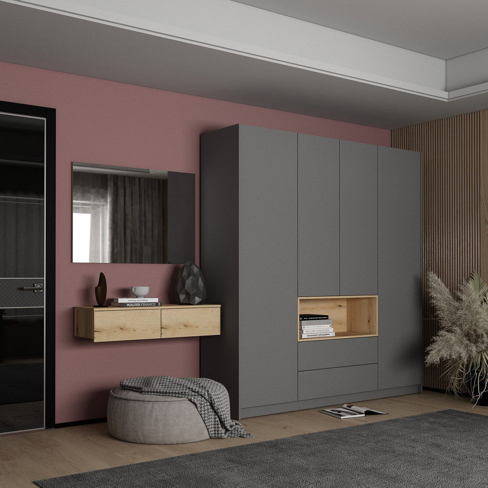 Комплект меблів Doros Левія + дзеркало Дуб Евок 100х32х100 (DRS-011843) Дніпро - фото 4