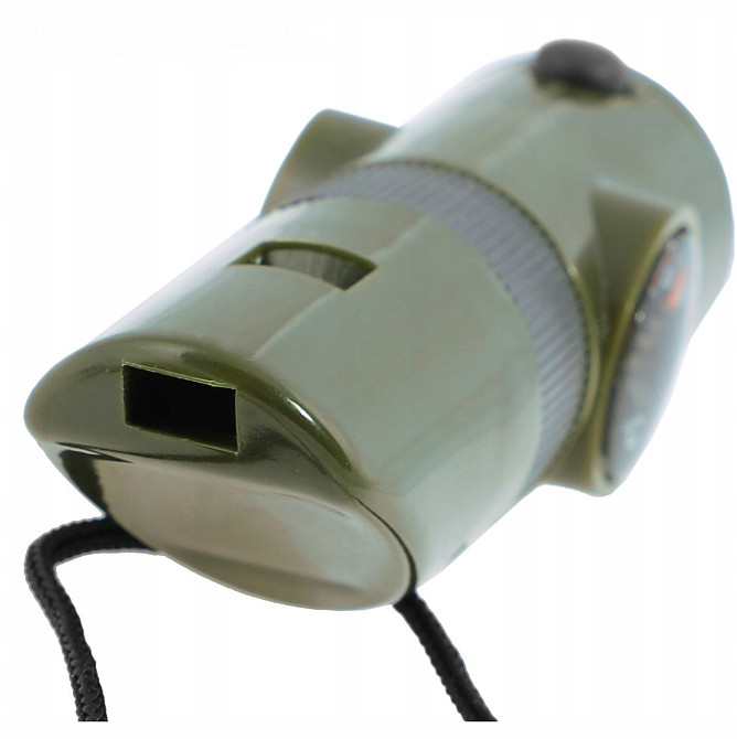 Многофункциональный Спасательный свисток 6в1 с веревкой Mil-Tec от Sturm (16328401) Olive Нововолынск - изображение 7