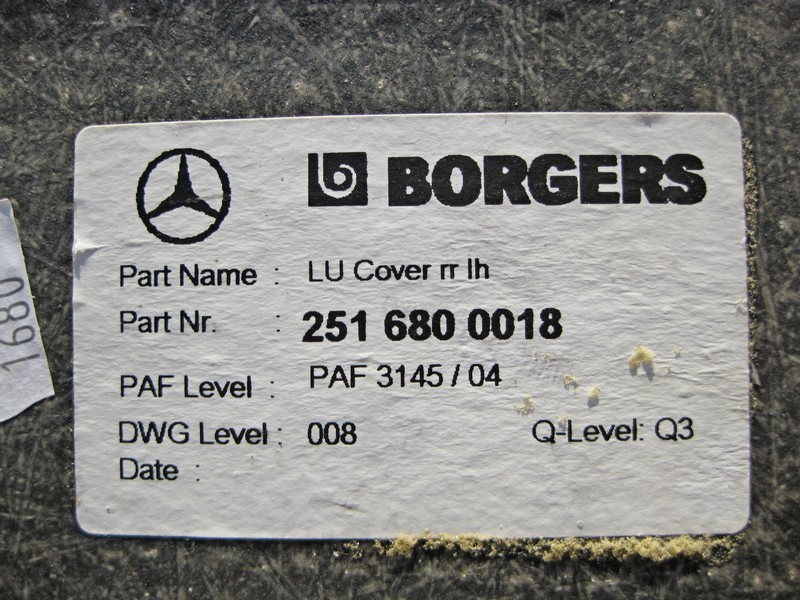 Mercedes-Benz  A2516800018 Кришка днища підлоги водія R-Class W251 Одеса - фото 3