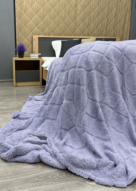 Плед-покрывало Ромб 200х230 см (+-5см) Светло-лавандовый (87-257) Киев - изображение 8