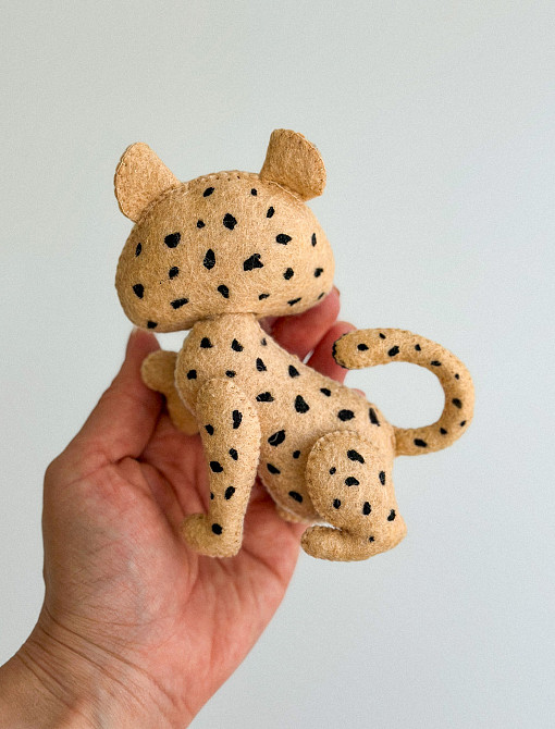 М’яка фетрова іграшка гепард ручної роботи – безпечна розвиваюча Київ - фото 3