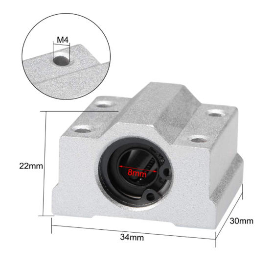 Лінійний підшипник SC8UU для 3D-принтера та ЧПУ Київ