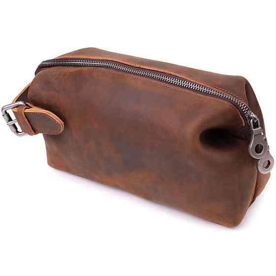 Мужская барсетка в винтажном стиле из натуральной кожи Vintage sale_15109 Коричневый Киев