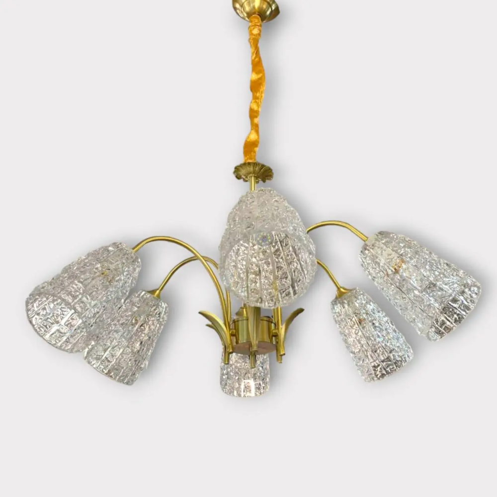 Світлодіодна люстра Дзвони 5016 (Золота) на 6 плафонів Вінниця - фото 2