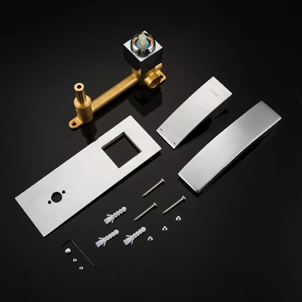 Змішувач для умивальника настінний GAPPO G1007-2, хром Київ - фото 4