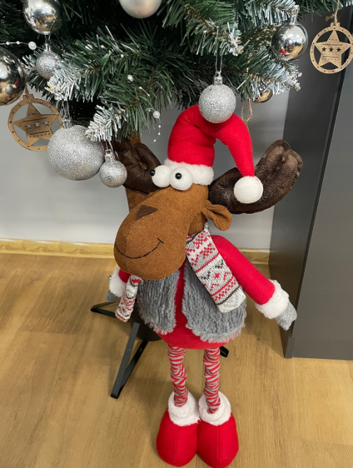 Різдвяний декоративний олень із телескопічними ніжками Ruhhy 88 см Київ - фото 1