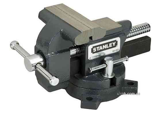 Лещата слюсарні обертові з наковальнею STANLEY "MAXSTEEL" : b= 85 мм, макс. розкр. - 100мм. чавунні Одеса