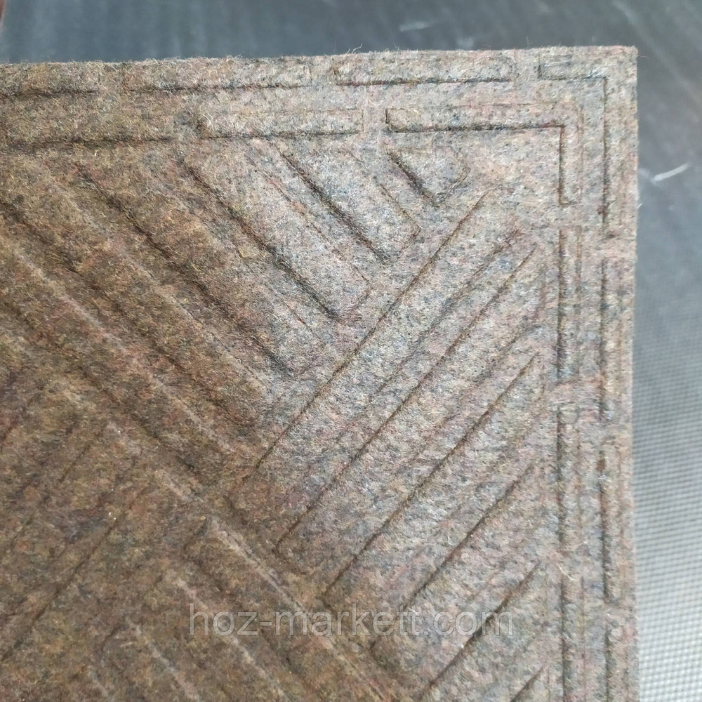 Коврик 180 х 120 см прорезиненный с ворсом в прихожую коричневый Харьков - изображение 9