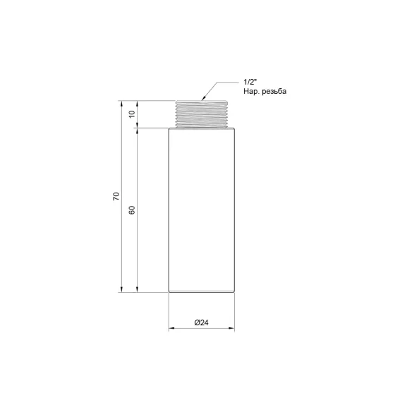 Подовжувач Thermo Alliance Standart 60х1/2" хром SD1301560 Київ