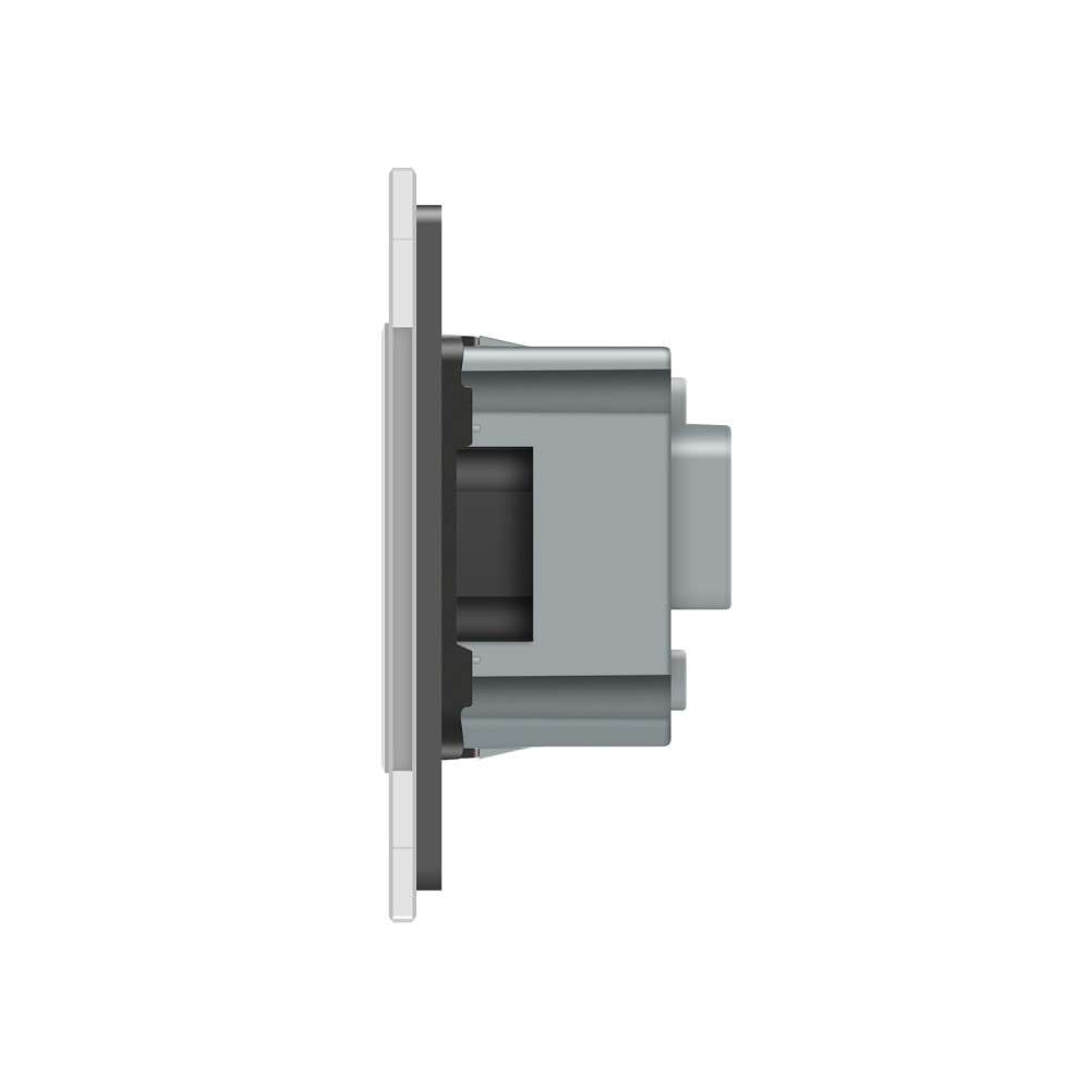 Розумний сенсорний EC вимикач 1 сенсор 1 розетка Livolo сірий скло (VL-M7FC1Z2/FCTC16A-2IP) Коломыя - изображение 2