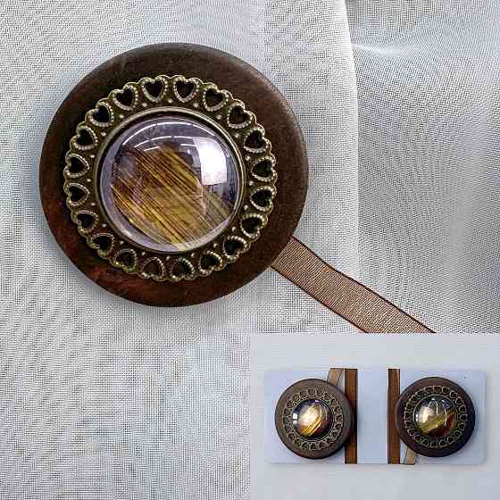 Магніти для штор і гардин Карпати набір 2 шт Венге з бронзовим (81-258) Київ