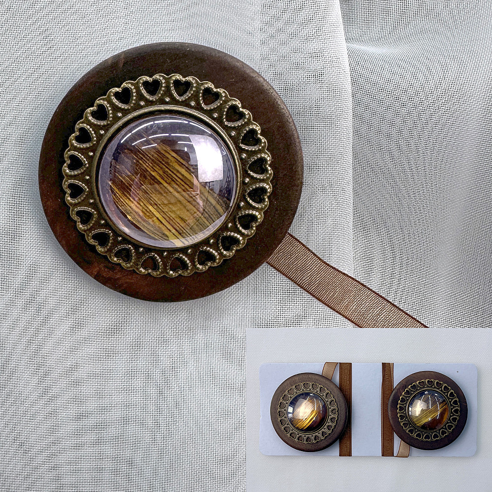 Магниты для штор и гардин Карпаты набор 2 шт Венге с бронзовым (81-258) Киев - изображение 1